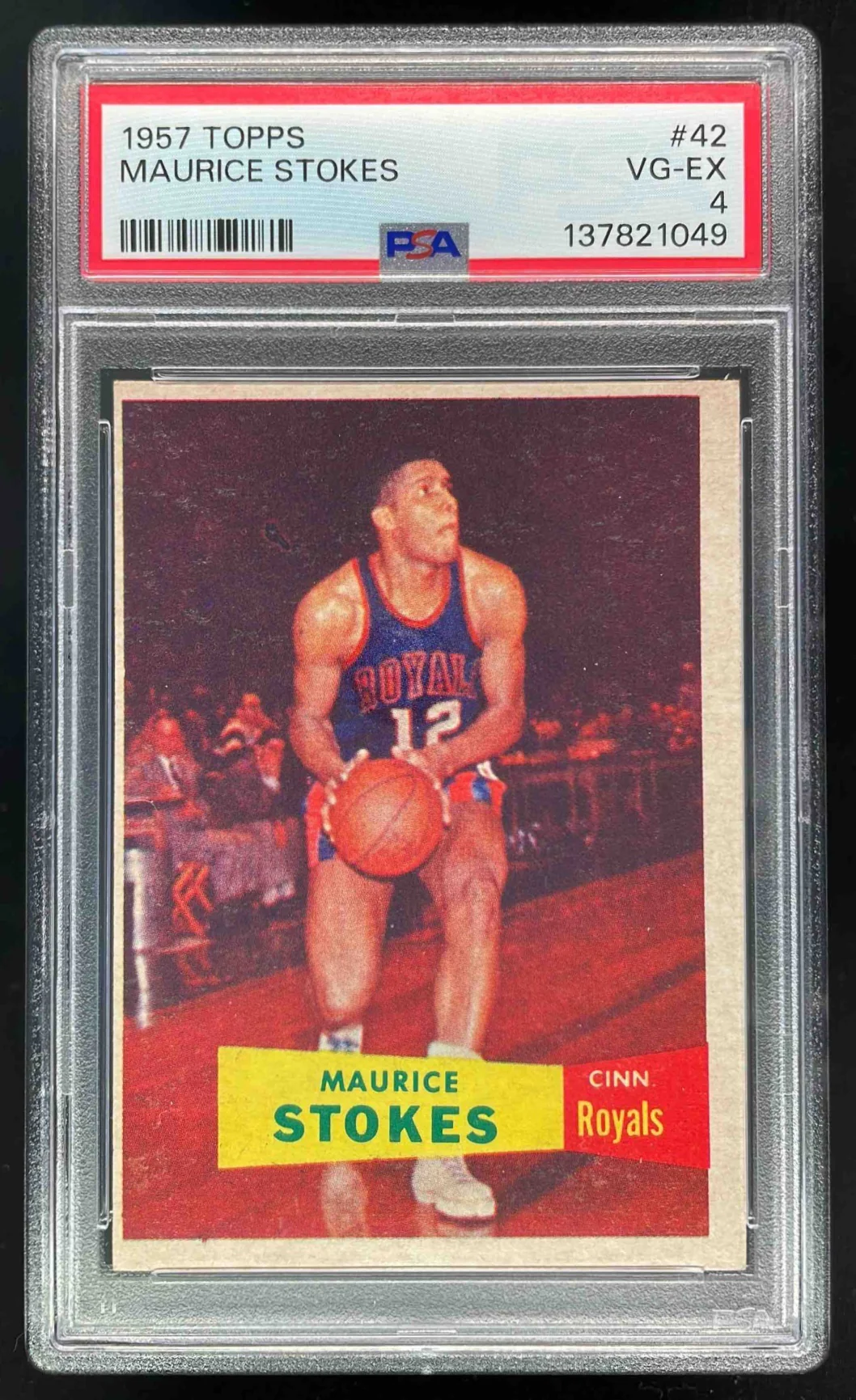 1957-58 Topps #42 Maurice Stokes RC PSA 4