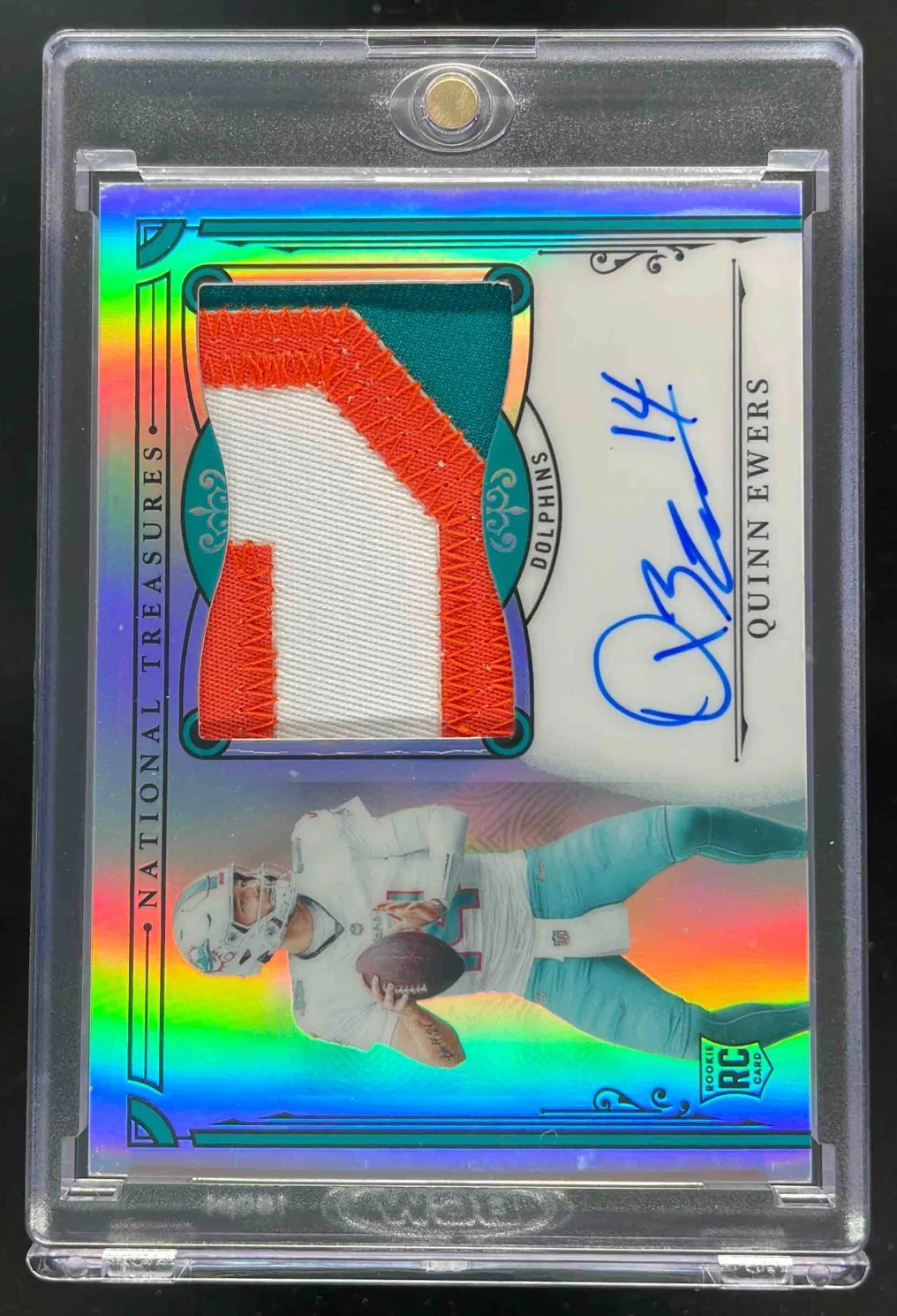2025 National Treasures Rookie Patch Premium #176 Quinn Ewers RC Auto /35