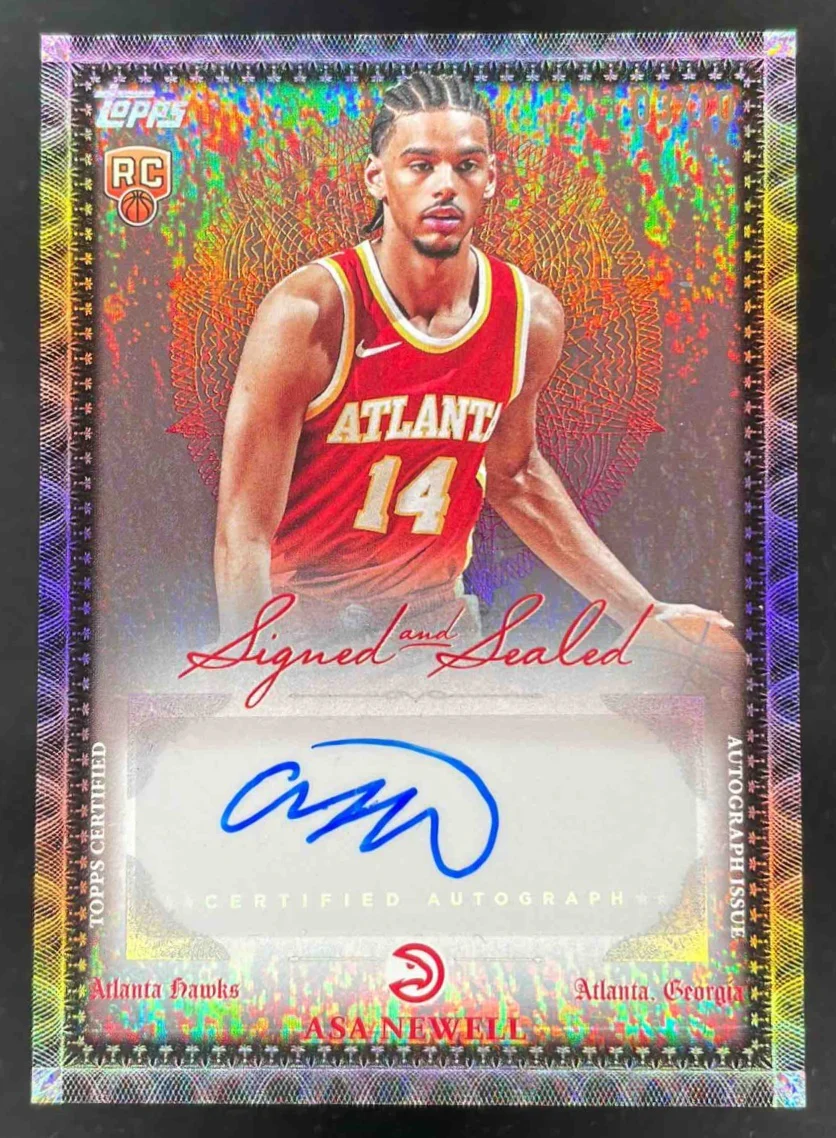2025-26 Topps Signed and Sealed Black Holo Foil #BSIAN Asa Newell RC Auto /10