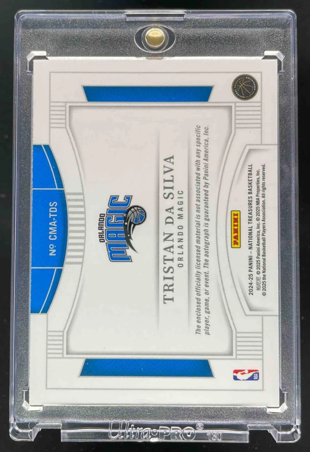 2024-25 National Treasures Colossal Material Prime Tristan da Silva RC Auto /10 - Image 2