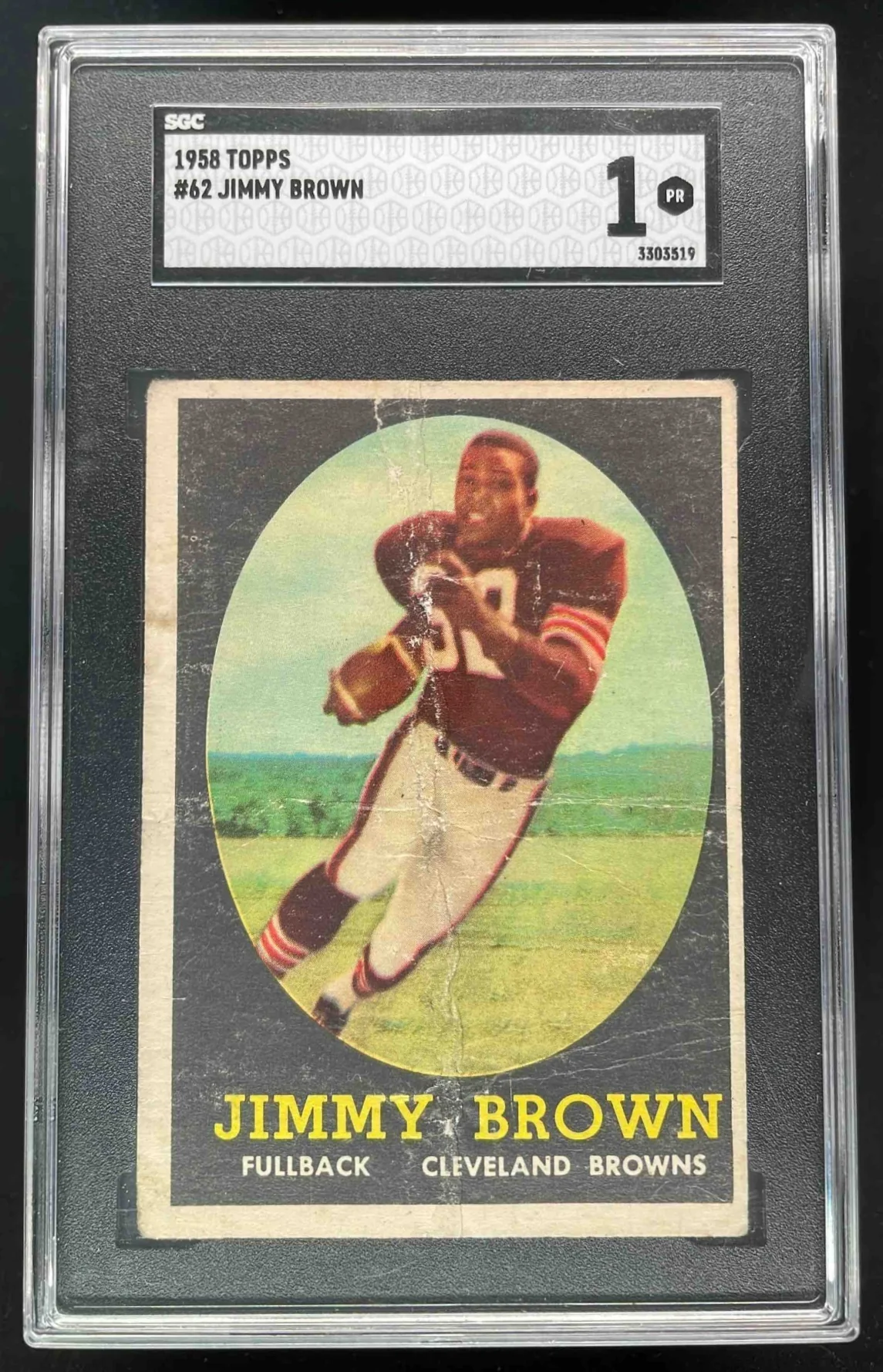 1958 Topps #62 Jimmy Brown RC SGC 1