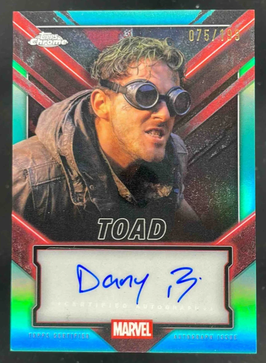 2025 Topps Chrome Deadpool Chrome Aqua #TC-07 Daniel Medina Ramos Auto /199