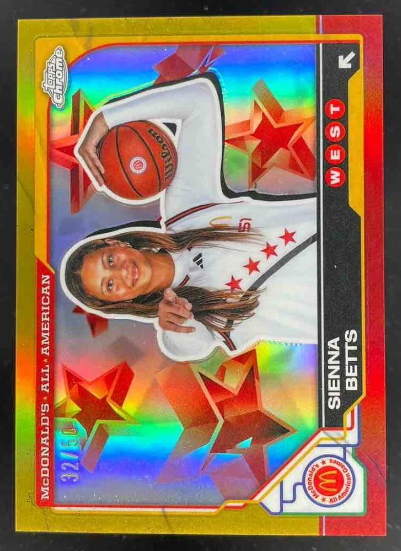 2025 Topps Chrome McDonald's All-American Gold Refractor #76 Sienna Betts /50