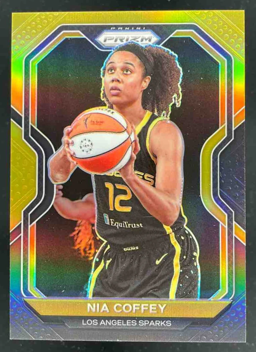 2021-22 Panini Prizm WNBA Prizms Black Gold #59 Nia Coffey /5