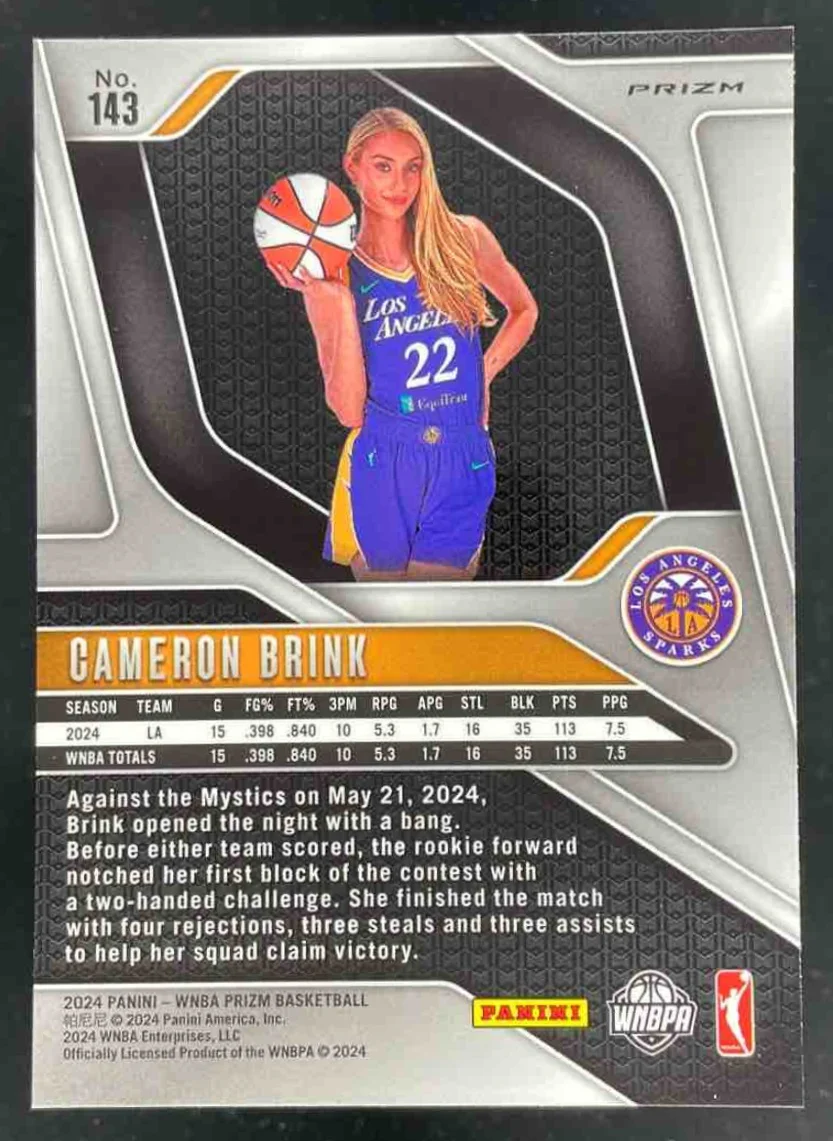 2024 Panini WNBA Prizm Silver Prizm #143 Cameron Brink RC - Image 2