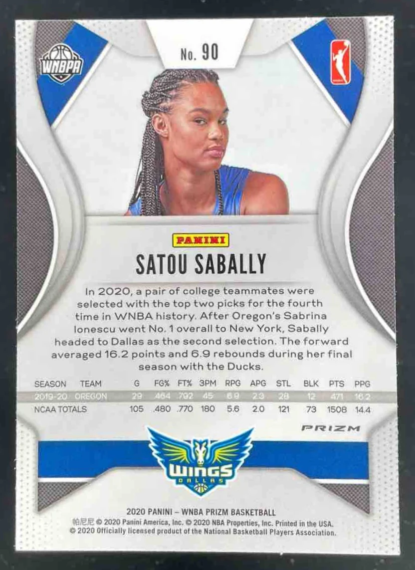 2020-21 Panini Prizm WNBA Silver Prizm #90 Satou Sabally RC - Image 2