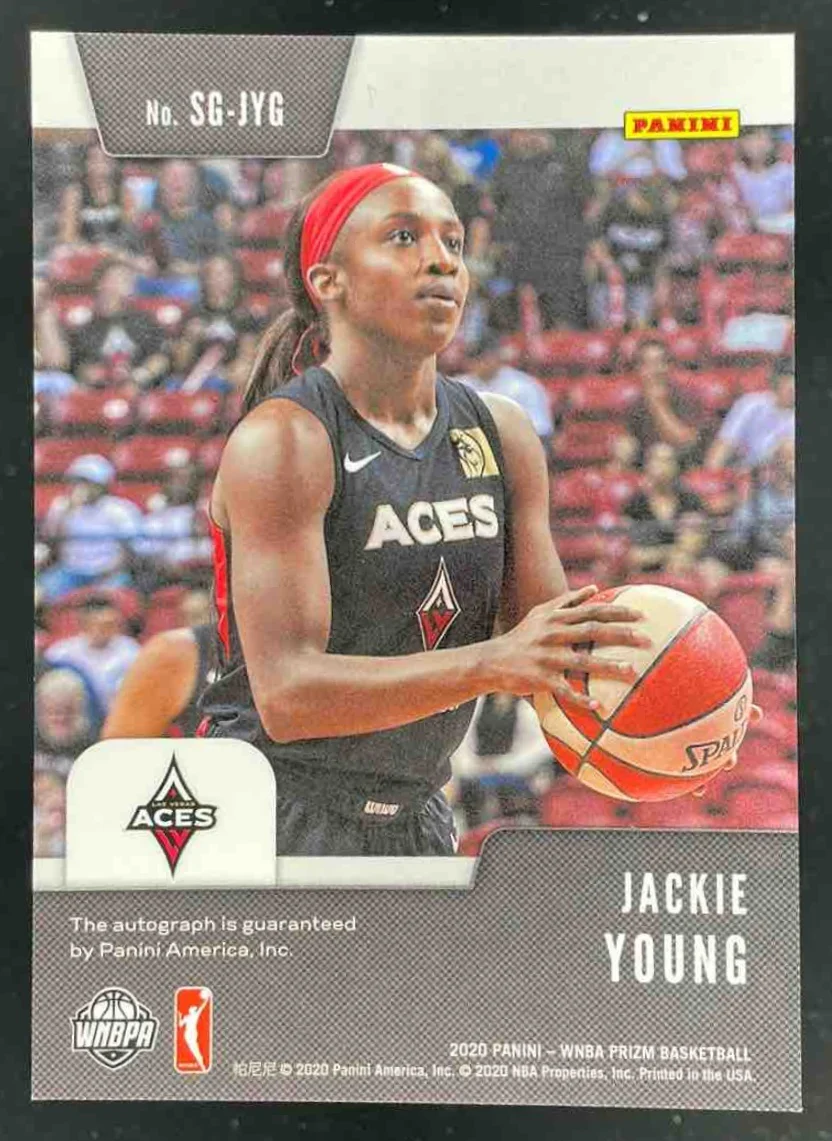 2020-21 Panini Prizm WNBA Signatures #SG-JYG Jackie Young Auto - Image 2