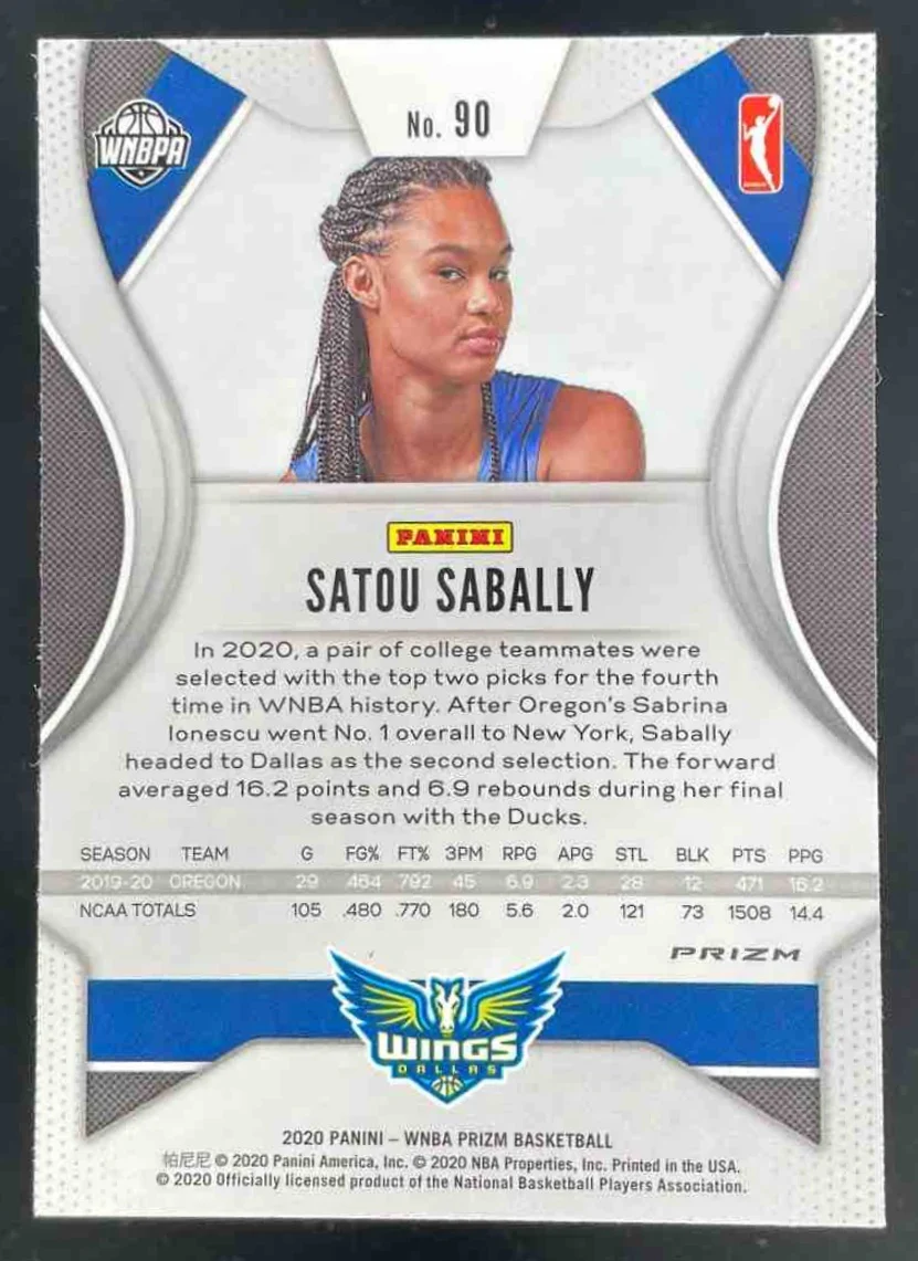 2020-21 Panini Prizm WNBA Ruby Wave Prizm #90 Satou Sabally RC - Image 2
