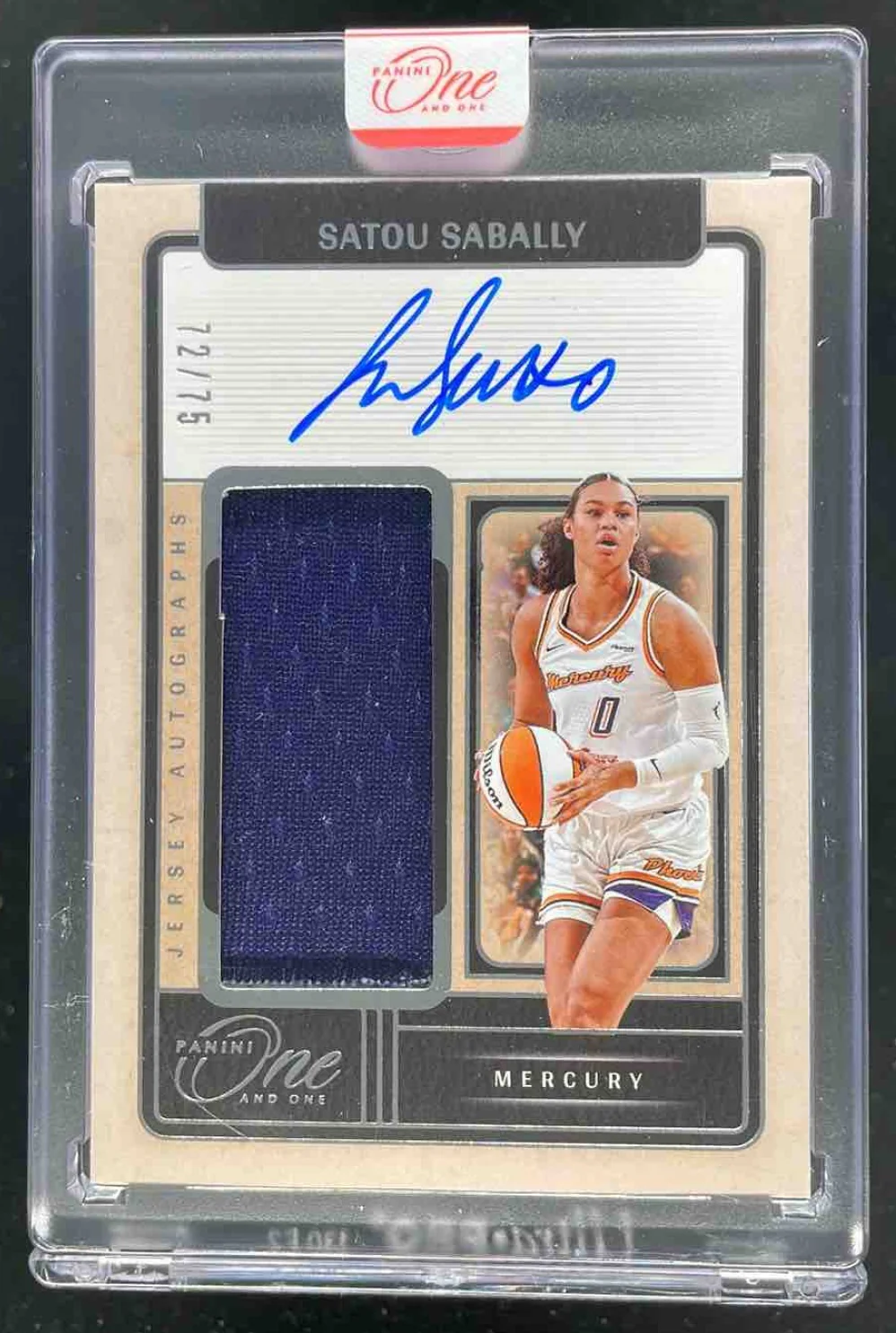2025 Panini One and One WNBA Jersey Autographs #28 Satou Sabally Auto /75