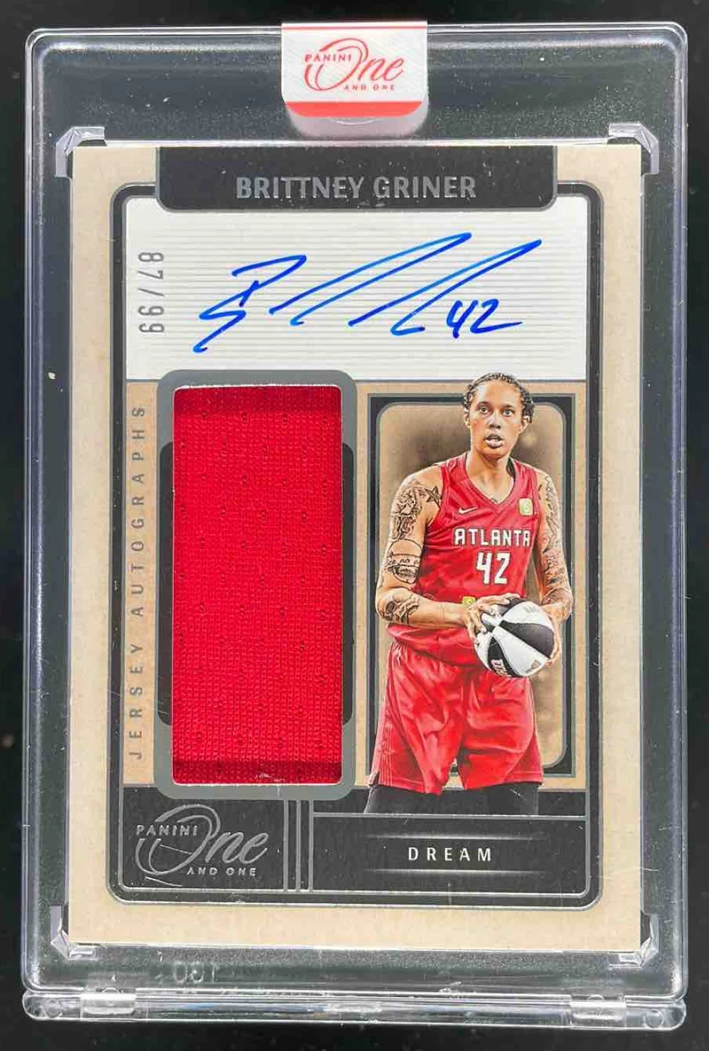 2025 Panini One and One WNBA Jersey Autographs #13 Brittney Griner Auto /99