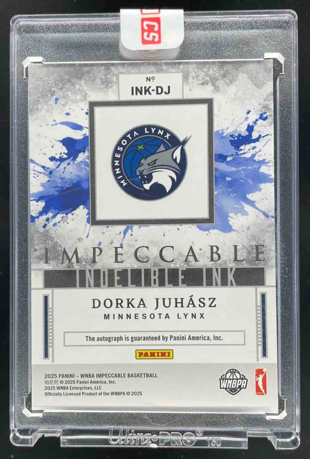 2025 Panini Impeccable WNBA Indelible Ink Signatures #4 Dorka Juhasz Auto /99 - Image 2