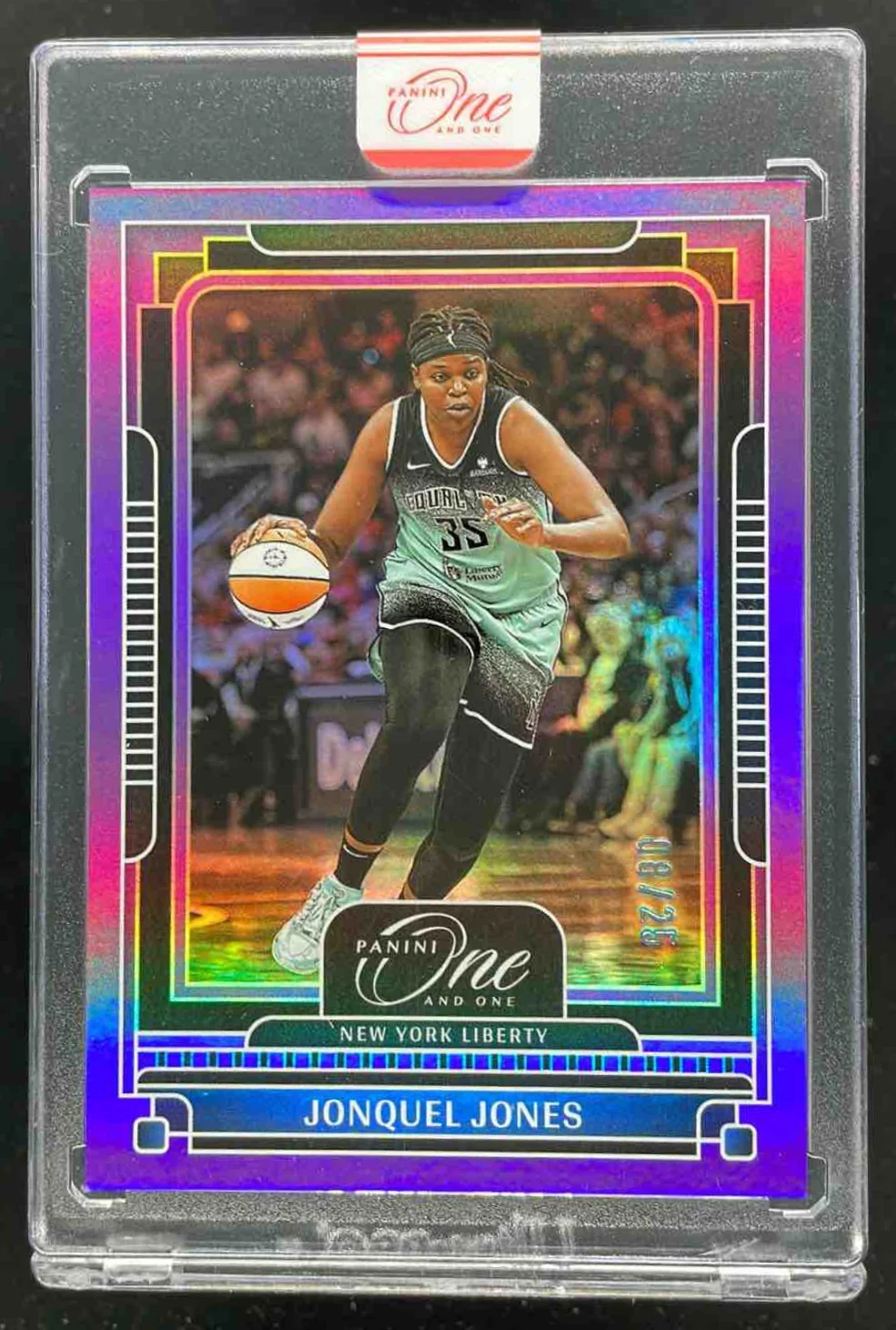 2025 Panini One and One WNBA Purple #4 Jonquel Jones /25