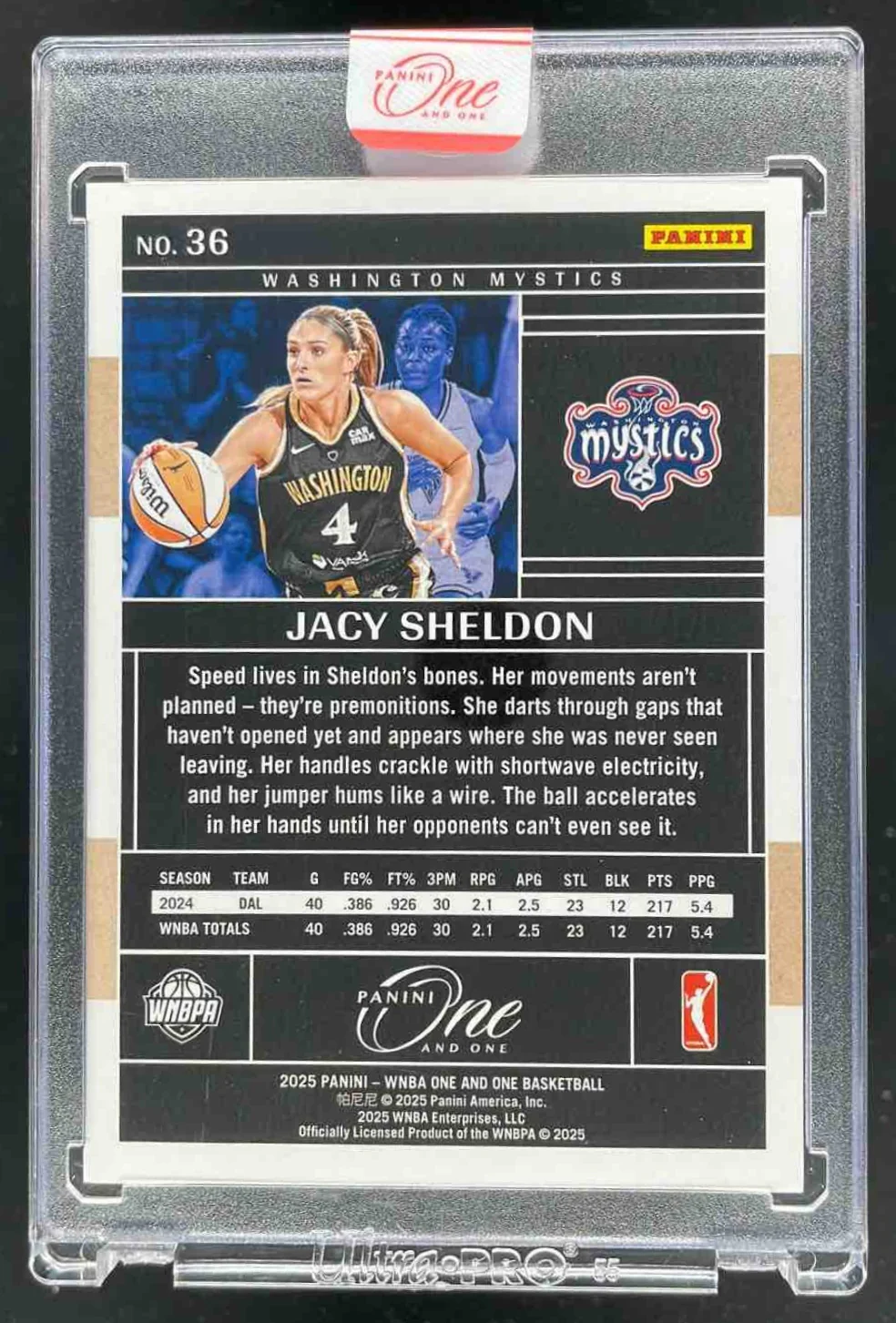 2025 Panini One and One WNBA #36 Jacy Sheldon /99 - Image 2