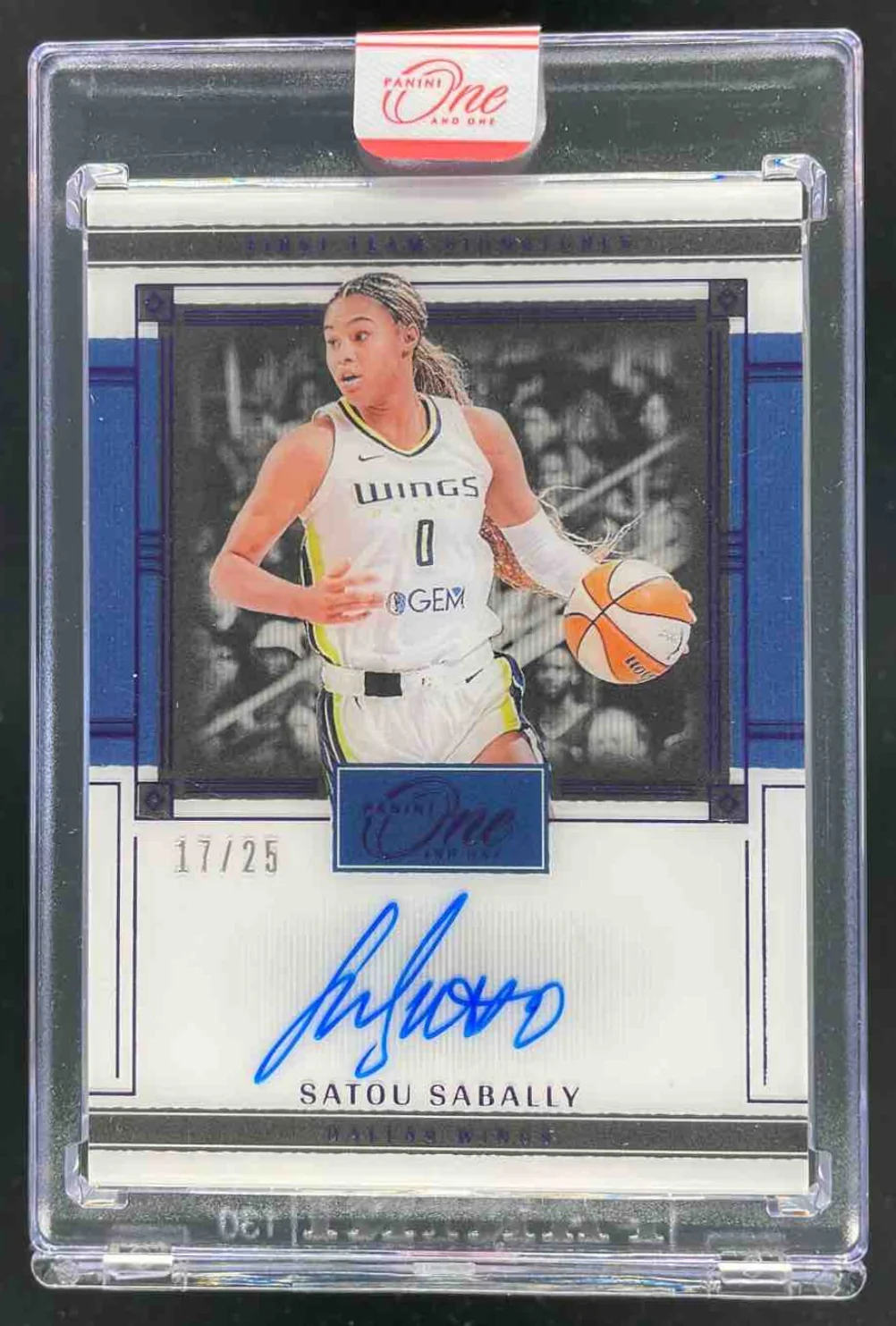 2025 One and One WNBA First Team Signatures Purple #9 Satou Sabally Auto /25