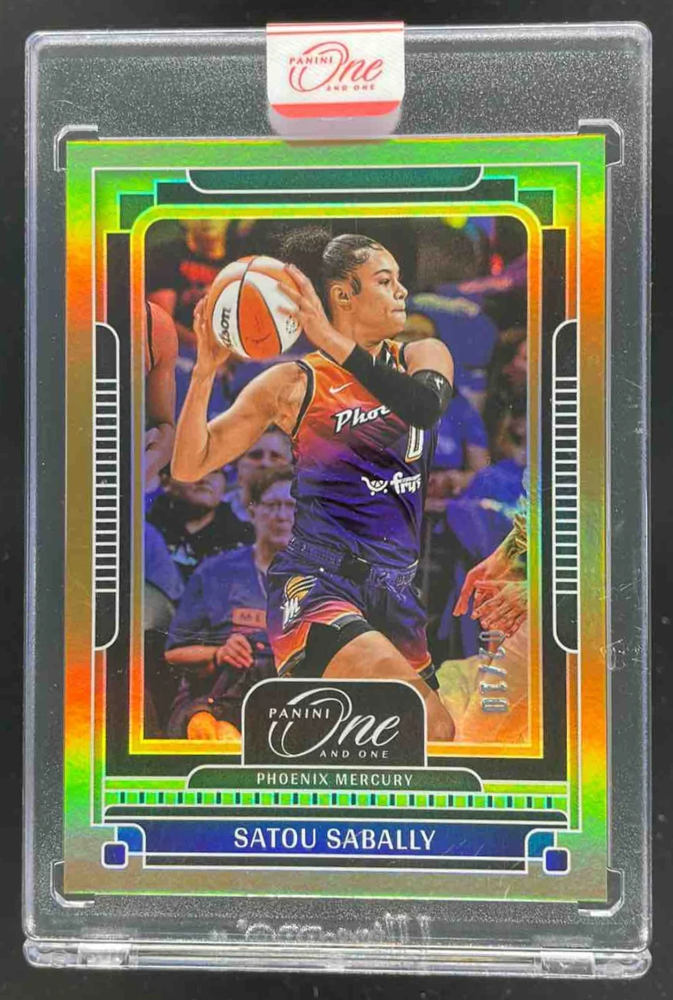 2025 Panini One and One WNBA Holo Gold #74 Satou Sabally /10