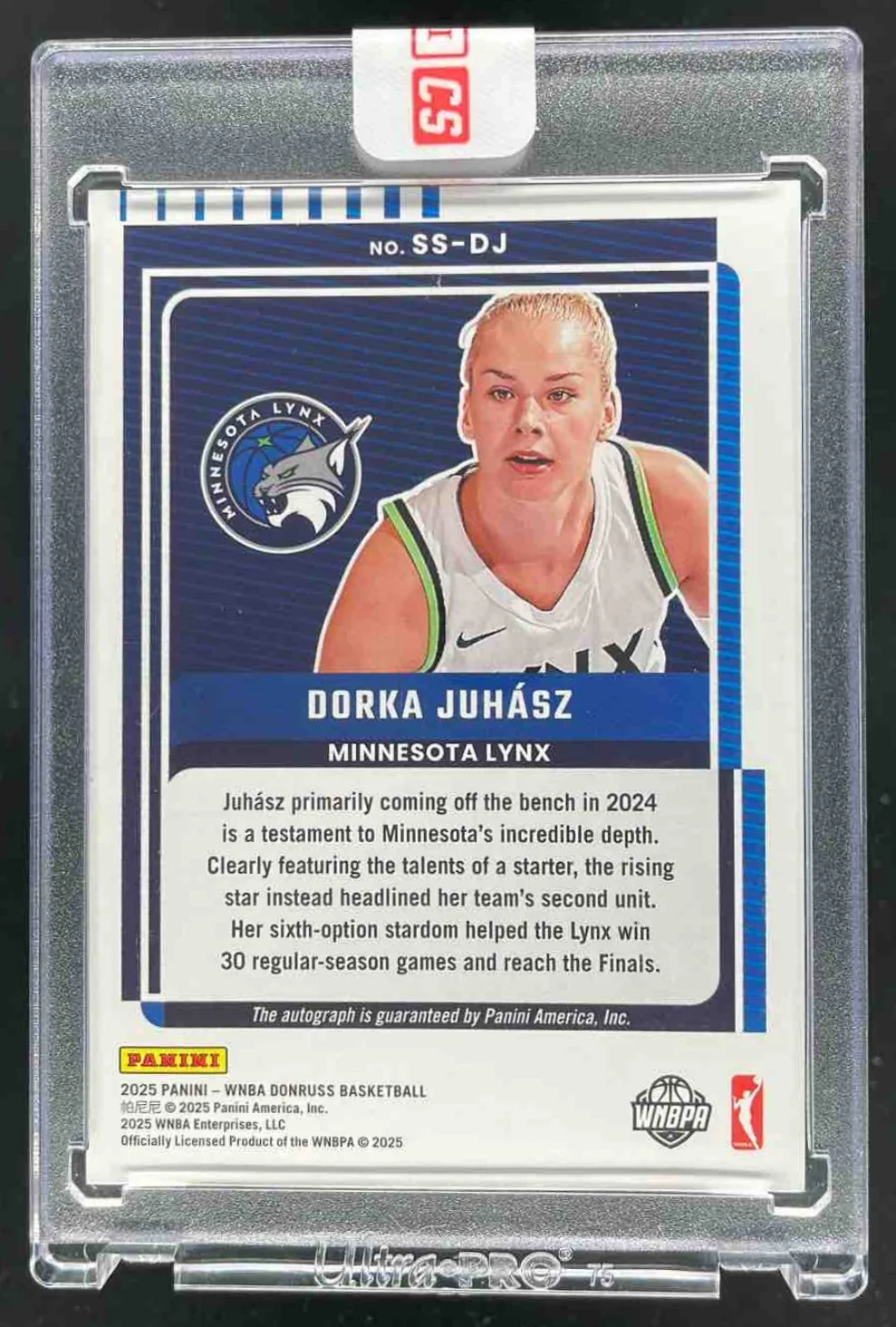 2025 Panini Donruss WNBA Signature Series #SS-DJ Dorka Juhasz Auto - Image 2