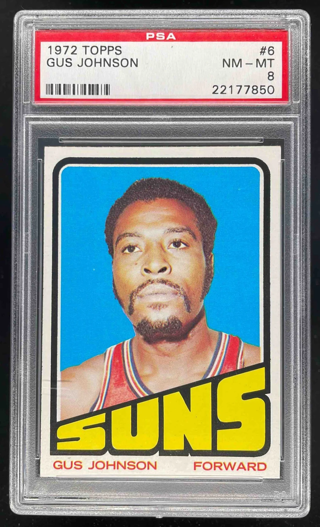1972-73 Topps #6 Gus Johnson PSA 8