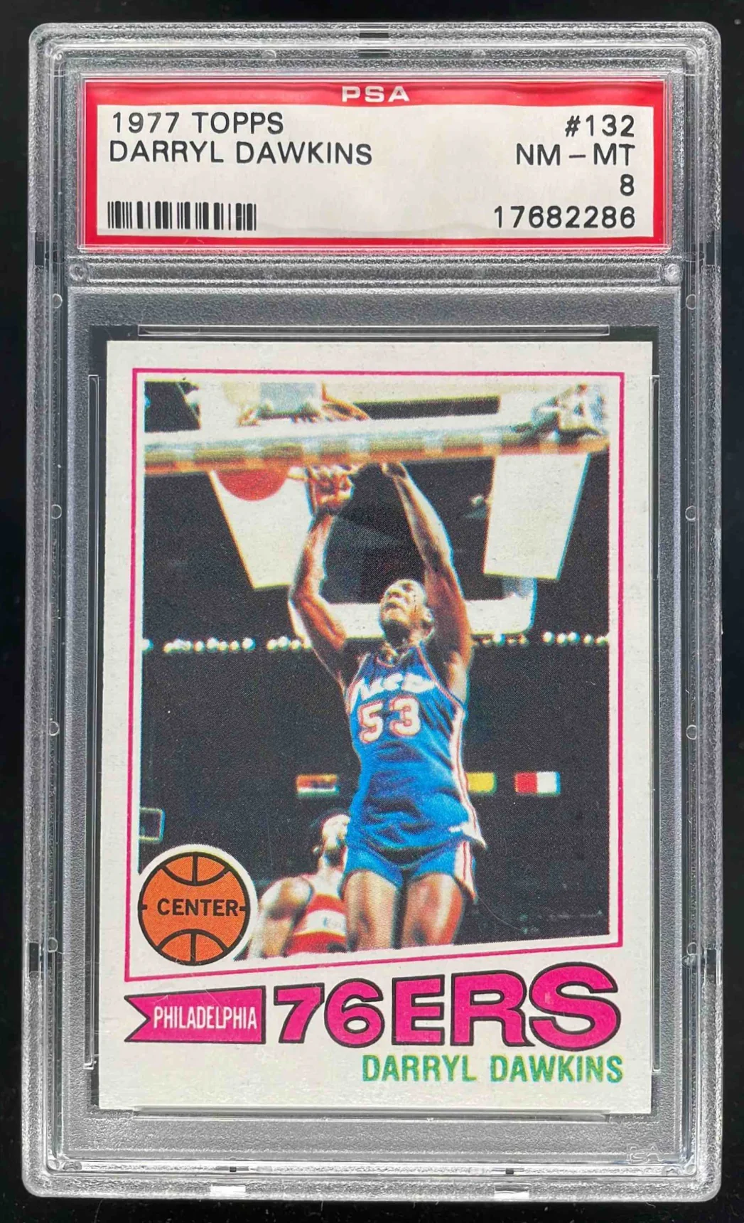 1977-78 Topps #132 Darryl Dawkins RC PSA 8
