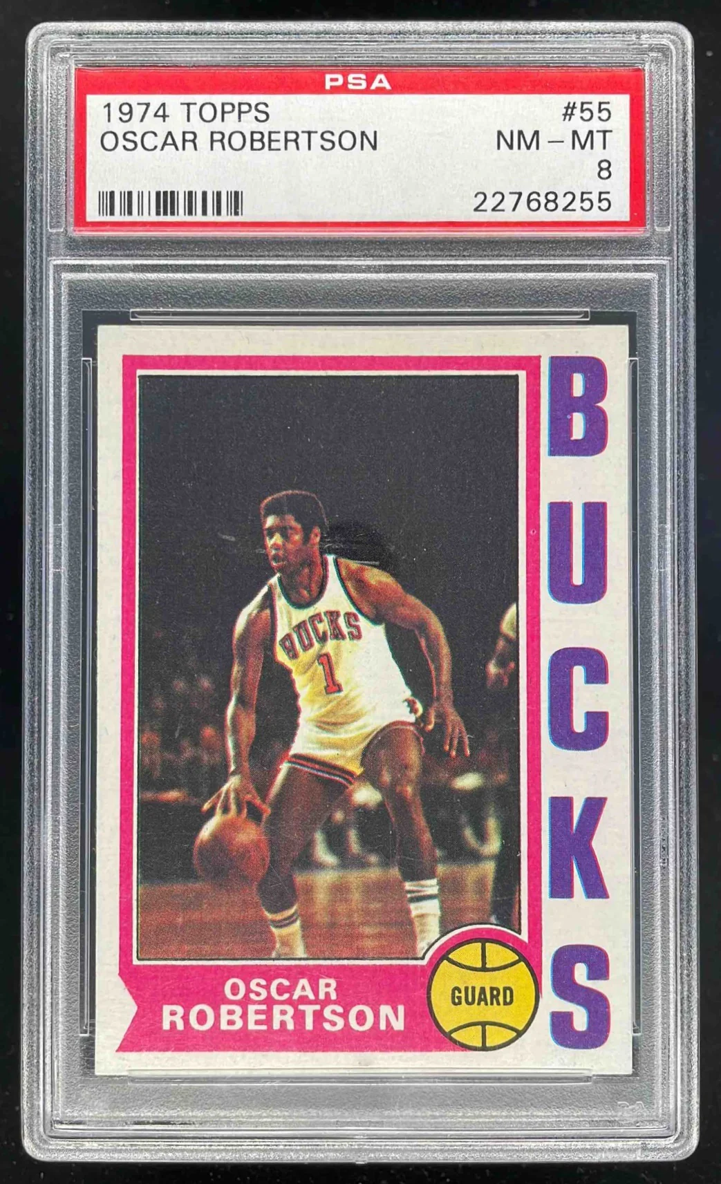 1974-75 Topps #55 Oscar Robertson PSA 8