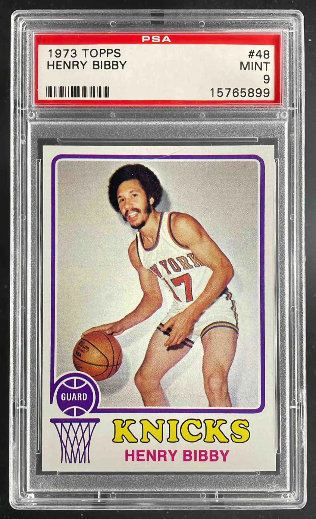 1973 Topps #48 Henry Bibby PSA 9
