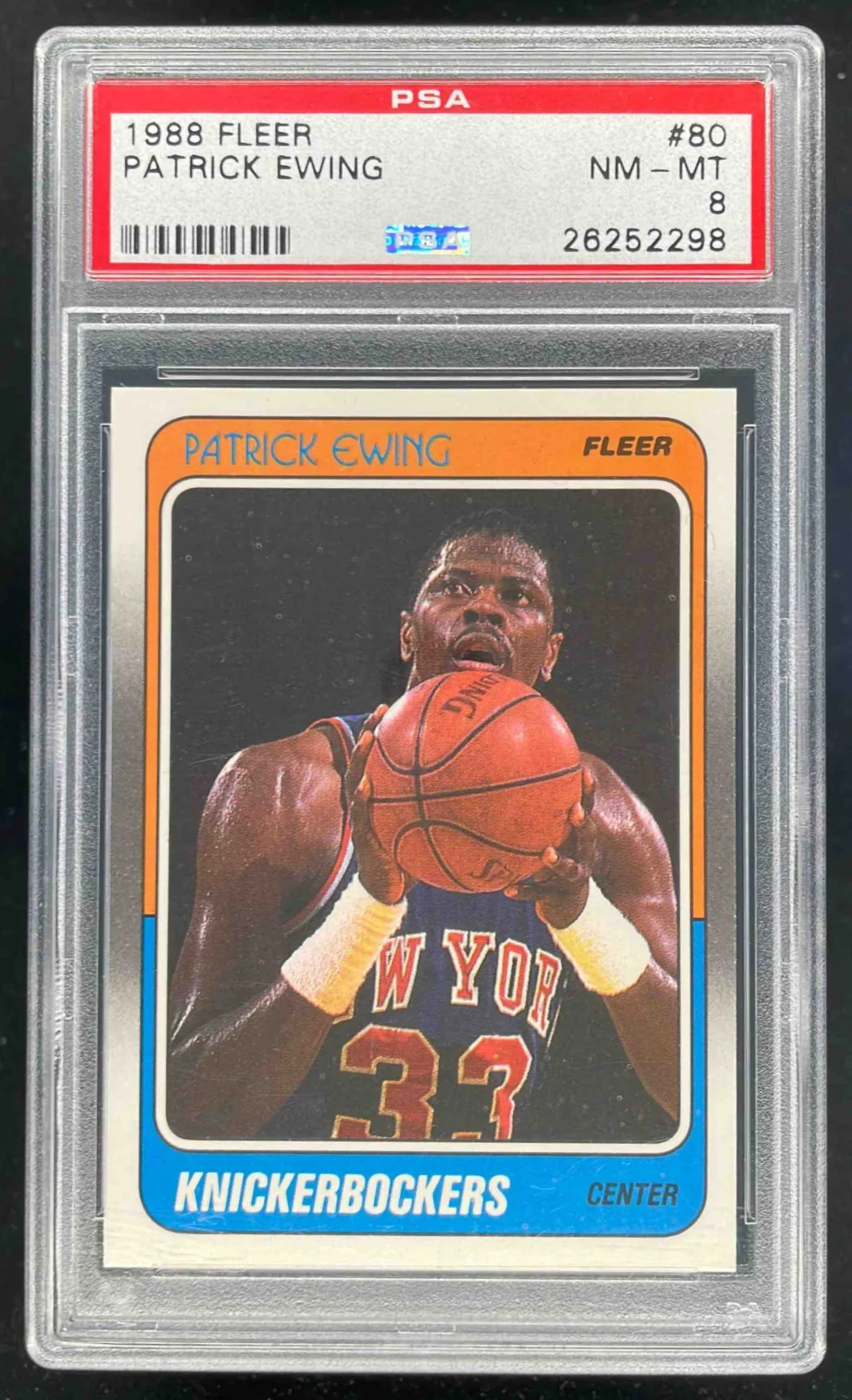 1988-89 Fleer #80 Patrick Ewing PSA 8