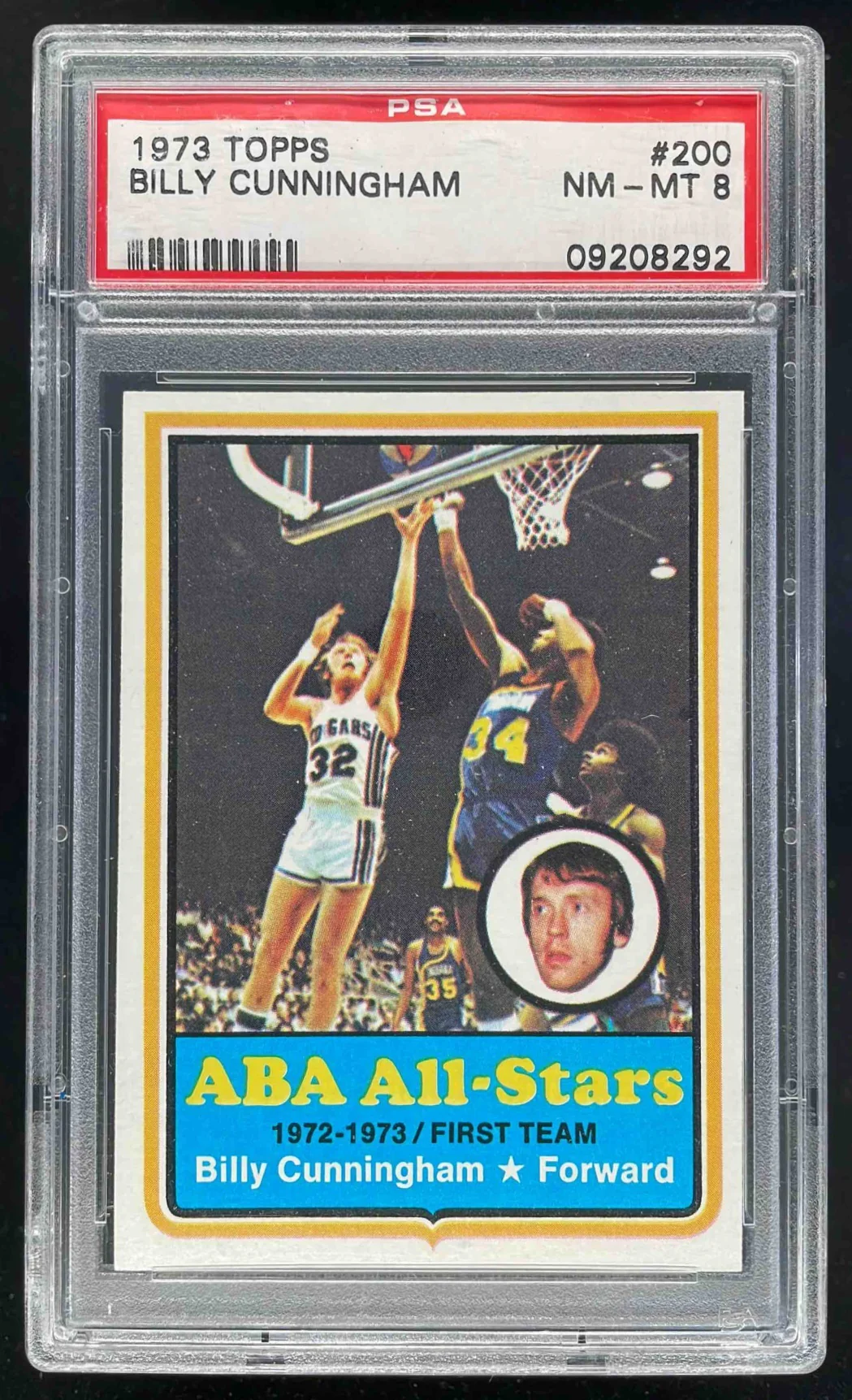 1973-74 Topps #200 Billy Cunningham All-Star PSA 8