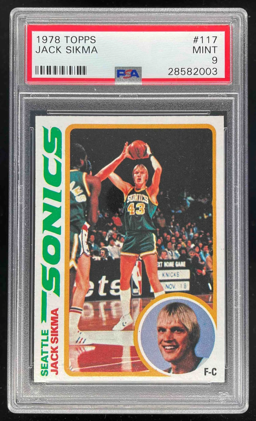 1978-79 Topps #117 Jack Sikma RC PSA 9