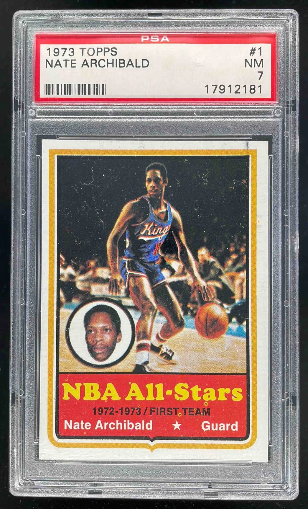 1973-74 Topps #1 Nate Archibald UER All-Star PSA 7