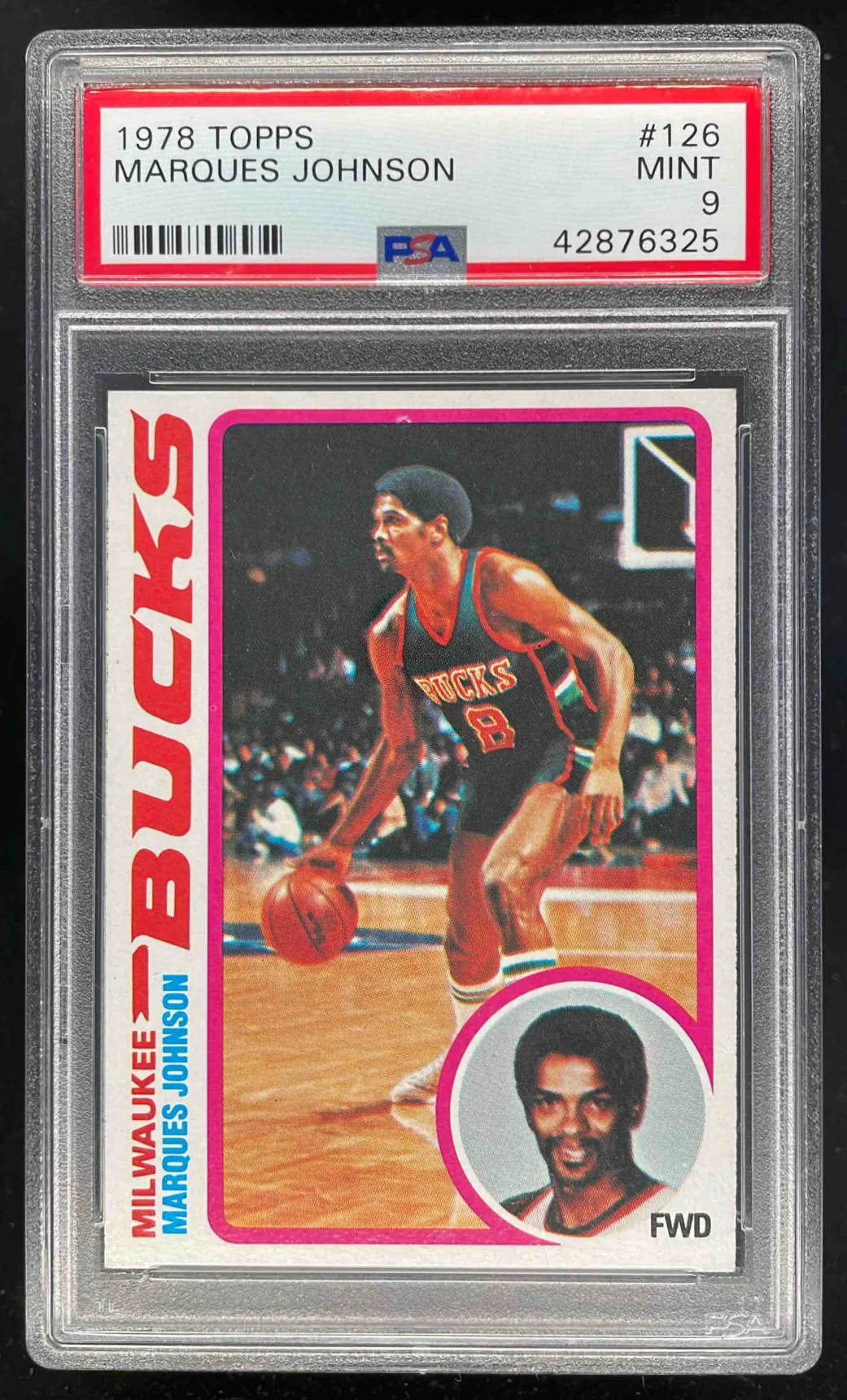 1978-79 Topps #126 Marques Johnson RC PSA 9