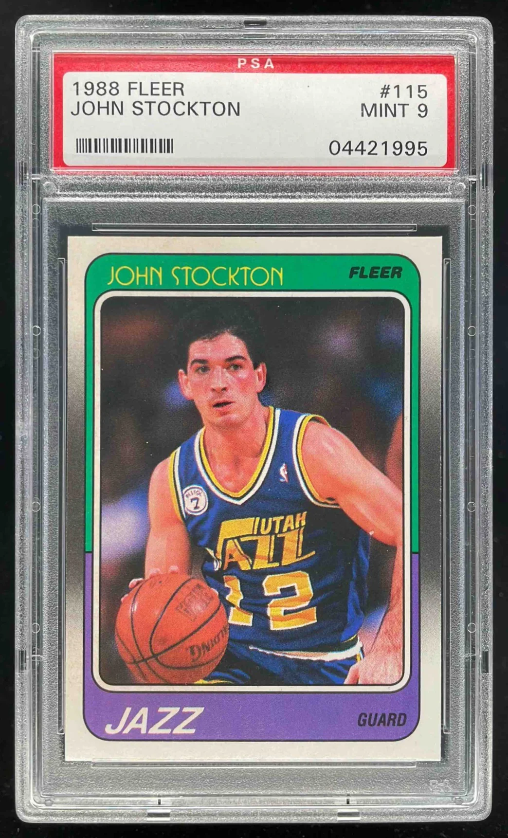 1988-89 Fleer #115 John Stockton RC PSA 9