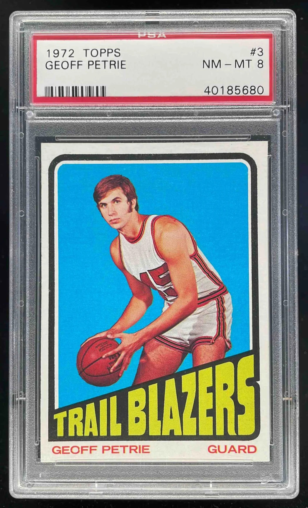 1972-73 Topps #3 Geoff Petrie PSA 8