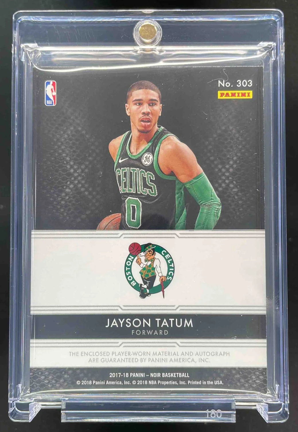 2017-18 Panini Noir #303 Jayson Tatum RC Auto /99 - Image 2