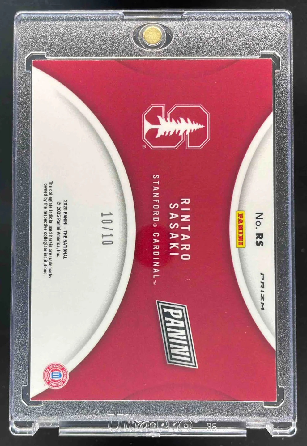2025 NSCC VIP Gold Packs Marketing Color Blast Gold Vinyl #RS Rintaro Sasaki /10 - Image 2