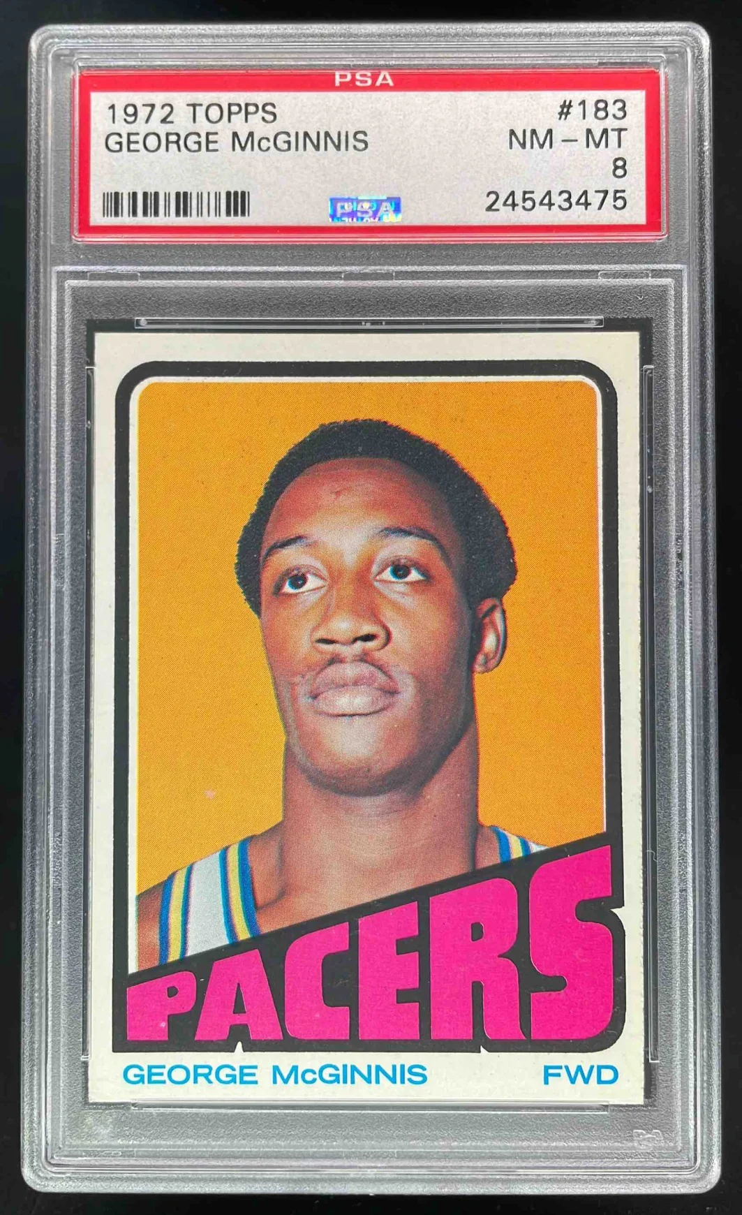 1972-73 Topps #183 George McGinnis RC PSA 8