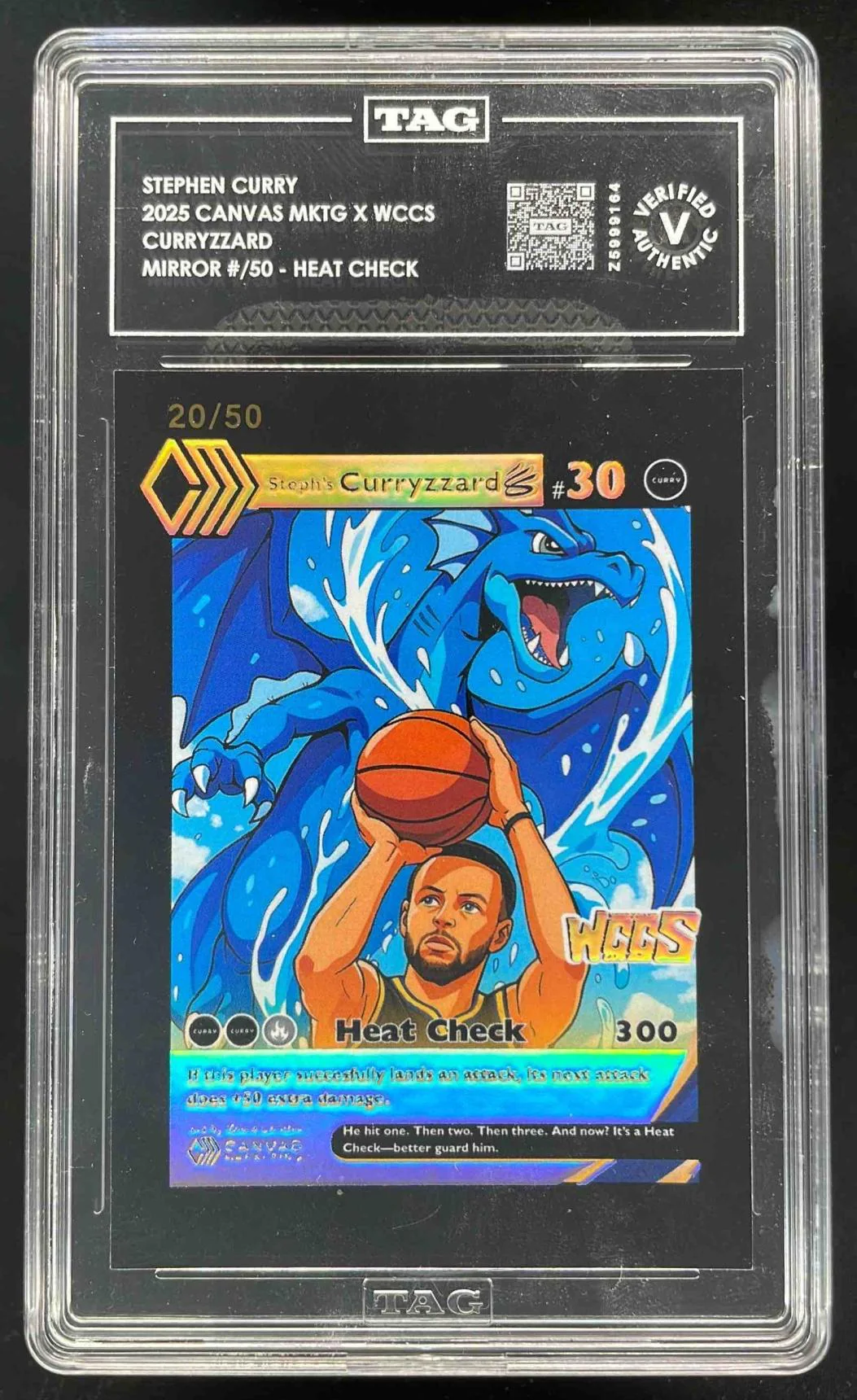 2025 Canvas West Coast Card Show Curryzzard Stephen Curry /50 TAG Authentic
