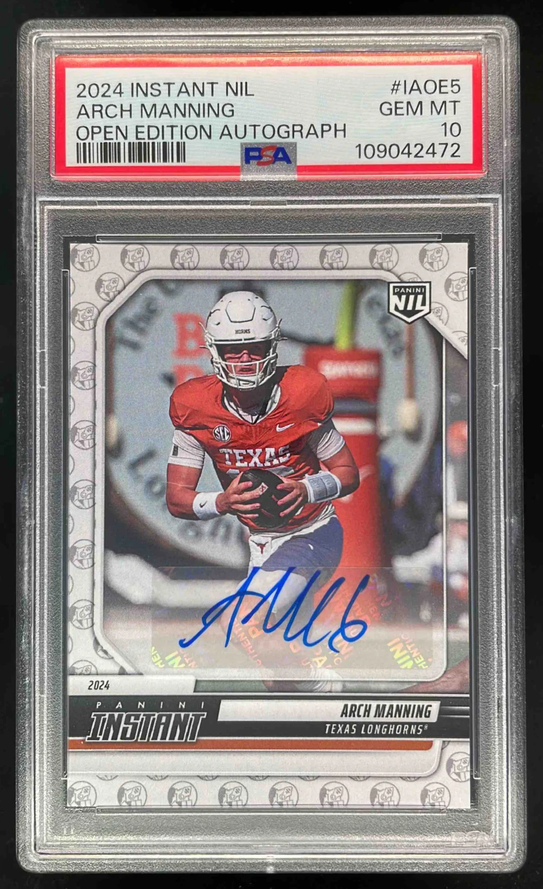 2024 Panini Instant NIL Autographs Open Edition #IAOE-5 Arch Manning Auto PSA 10