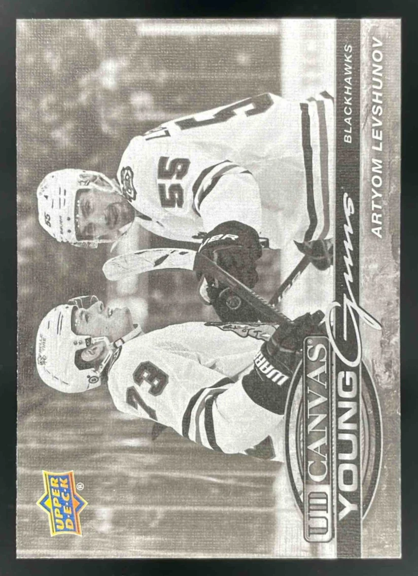 2025-26 Upper Deck Canvas Young Guns Black And White #C-234 Artyom Levshunov RC