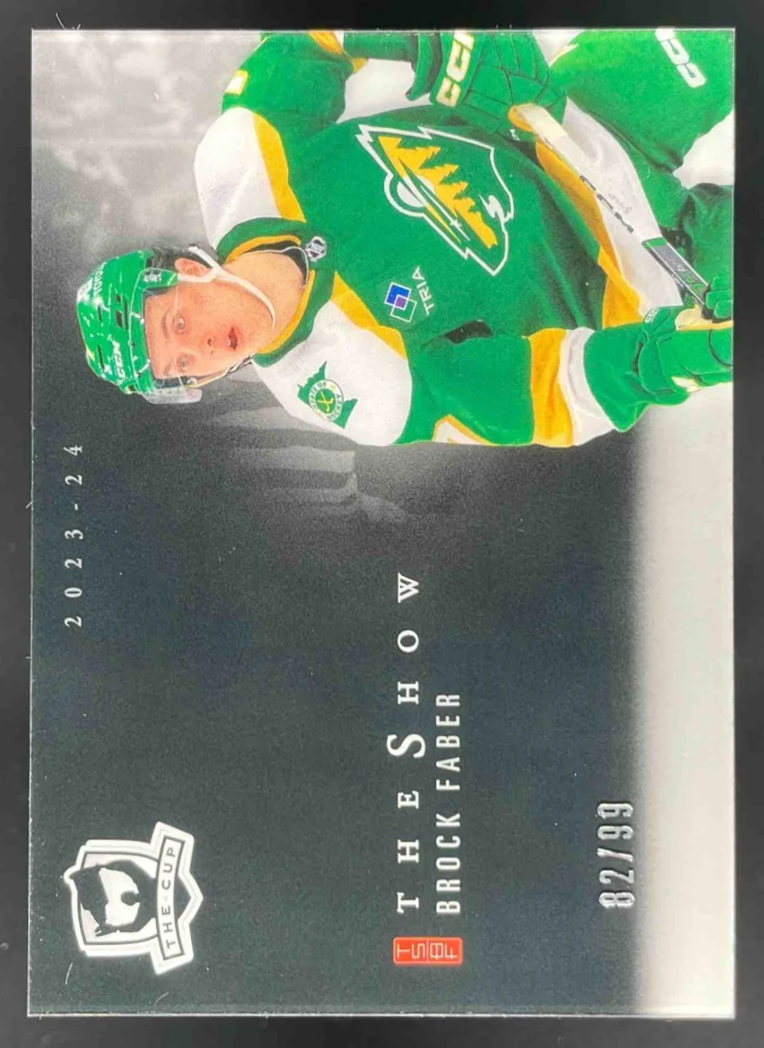 2023-24 Upper Deck The Cup The Show Black #SB-BF Brock Faber /99