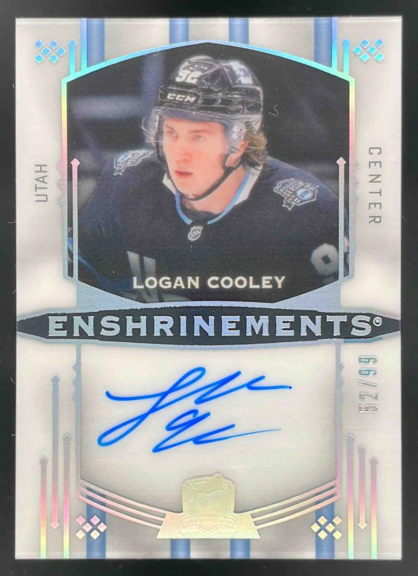 2024-25 Upper Deck The Cup Enshrinements #E-LC Logan Cooley Autograph Auto /99