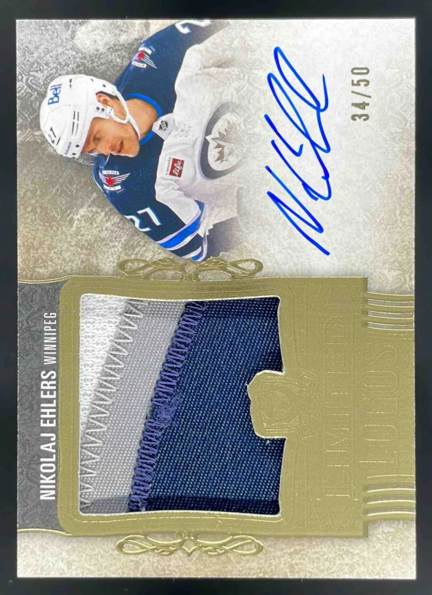 2022-23 The Cup Limited Logos #LLNE Nikolaj Ehlers Autograph Auto /50