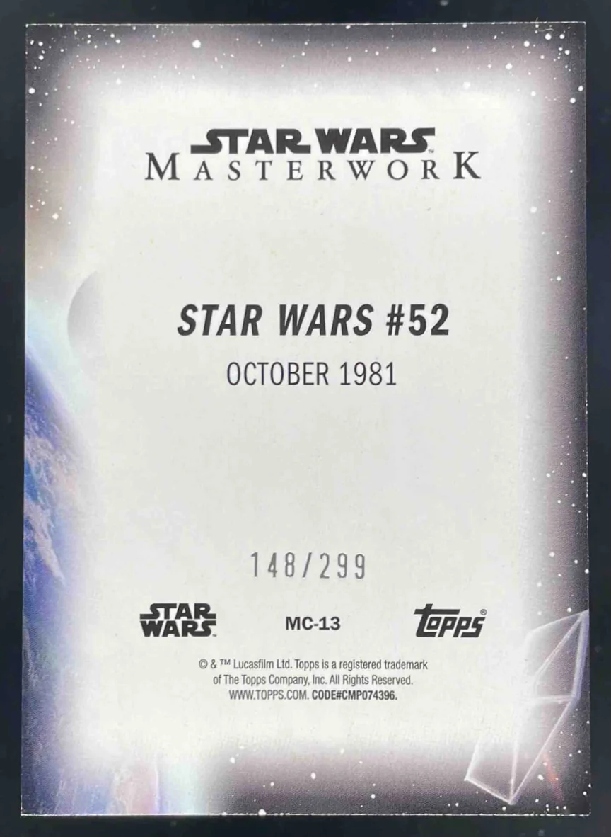 2024 Topps Star Wars Masterwork Marvel Comic Covers Foil Star Wars October /299 - Image 2