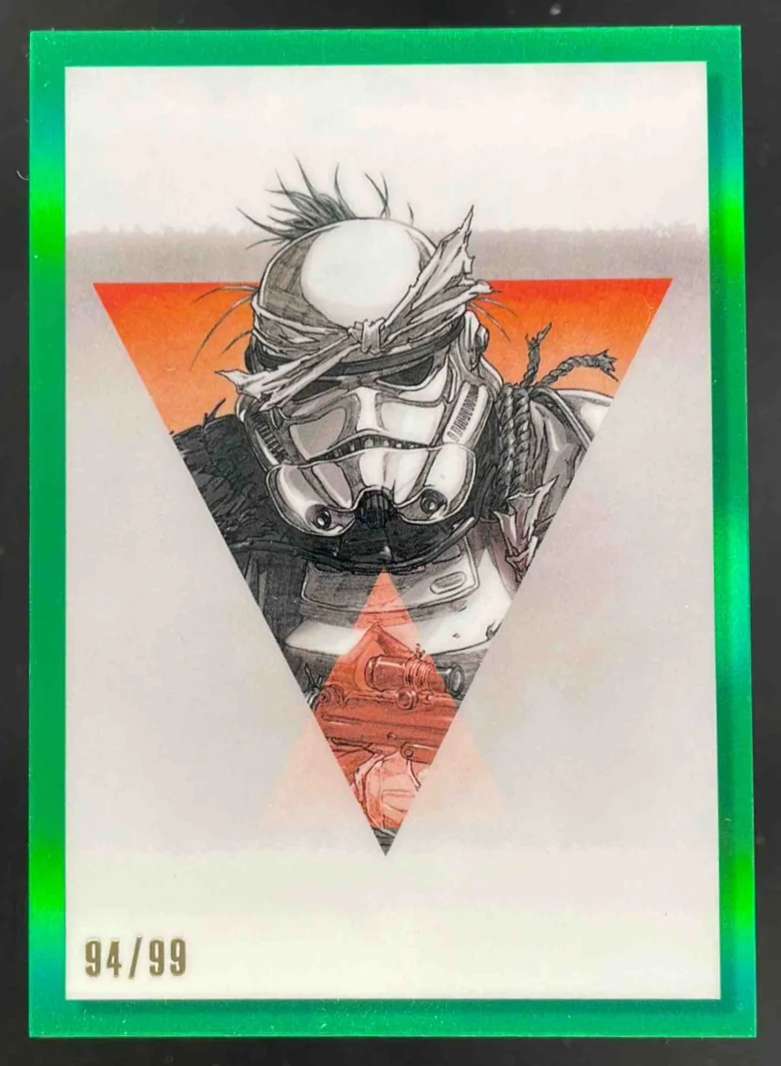 2023 Topps Star Wars Galaxy Galactic Visions Green #GV-5 ?Reimagined? Art /99