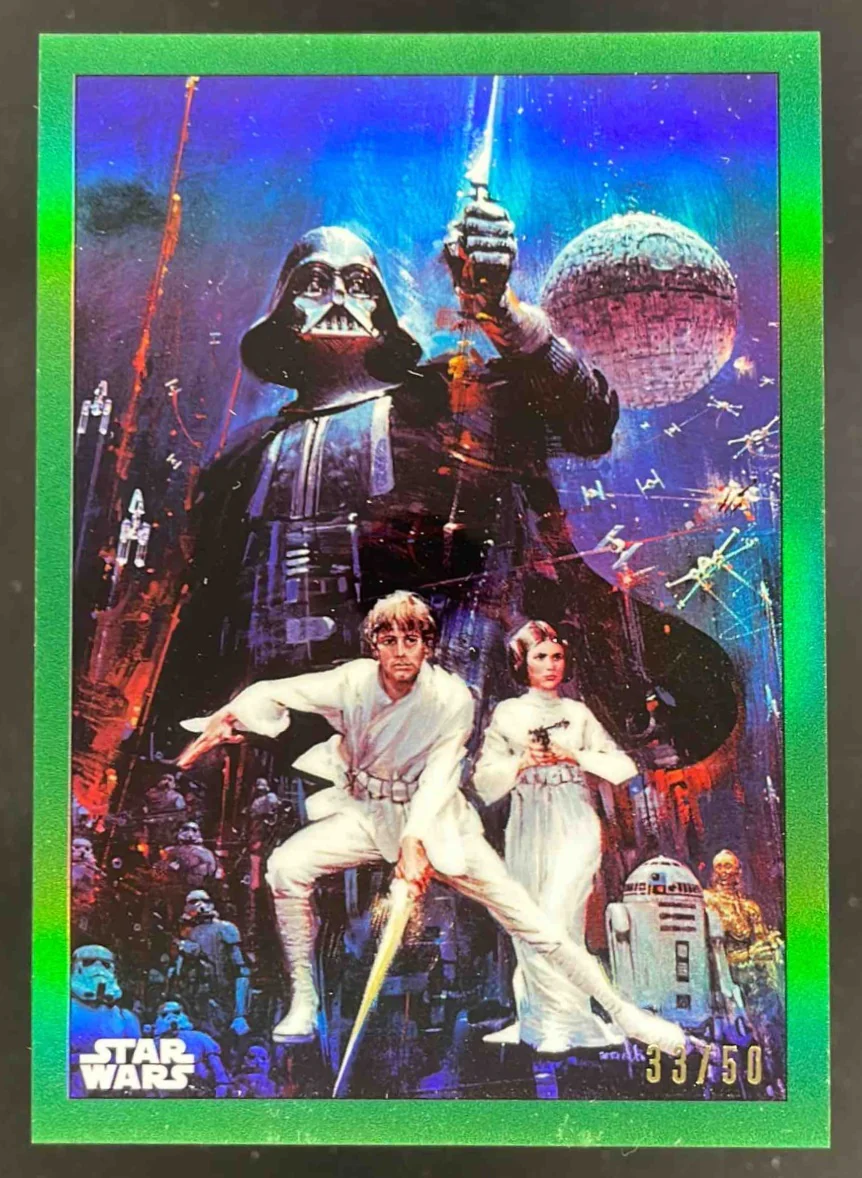 2019 Topps Star Wars Legacy Posters Green A New Hope John Berkey Art /50