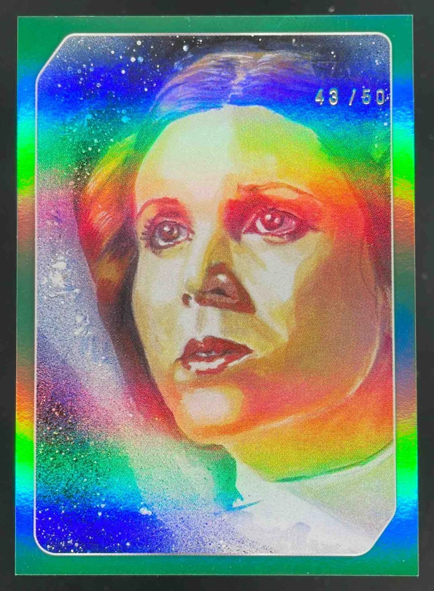2023 Topps Star Wars Galaxy Wars Celebration Green Princess Leia Organa /50