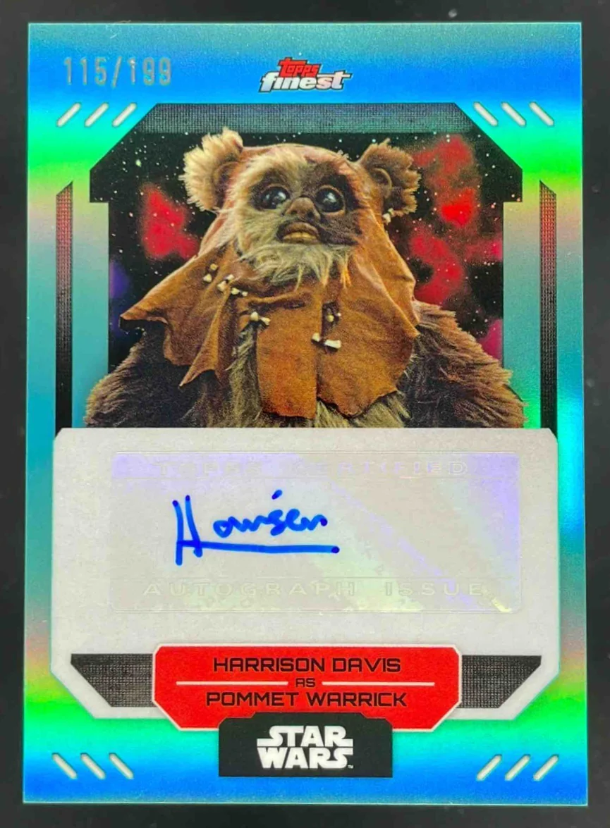 2023 Topps Finest Star Wars Finest Aqua #FA-HD Harrison Davis Auto /199