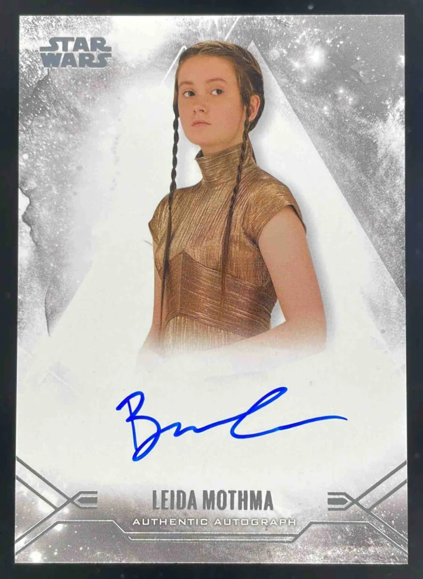 2025 Topps Star Wars Smugglers Outpost Bronte Carmichael as Leida Mothma Auto