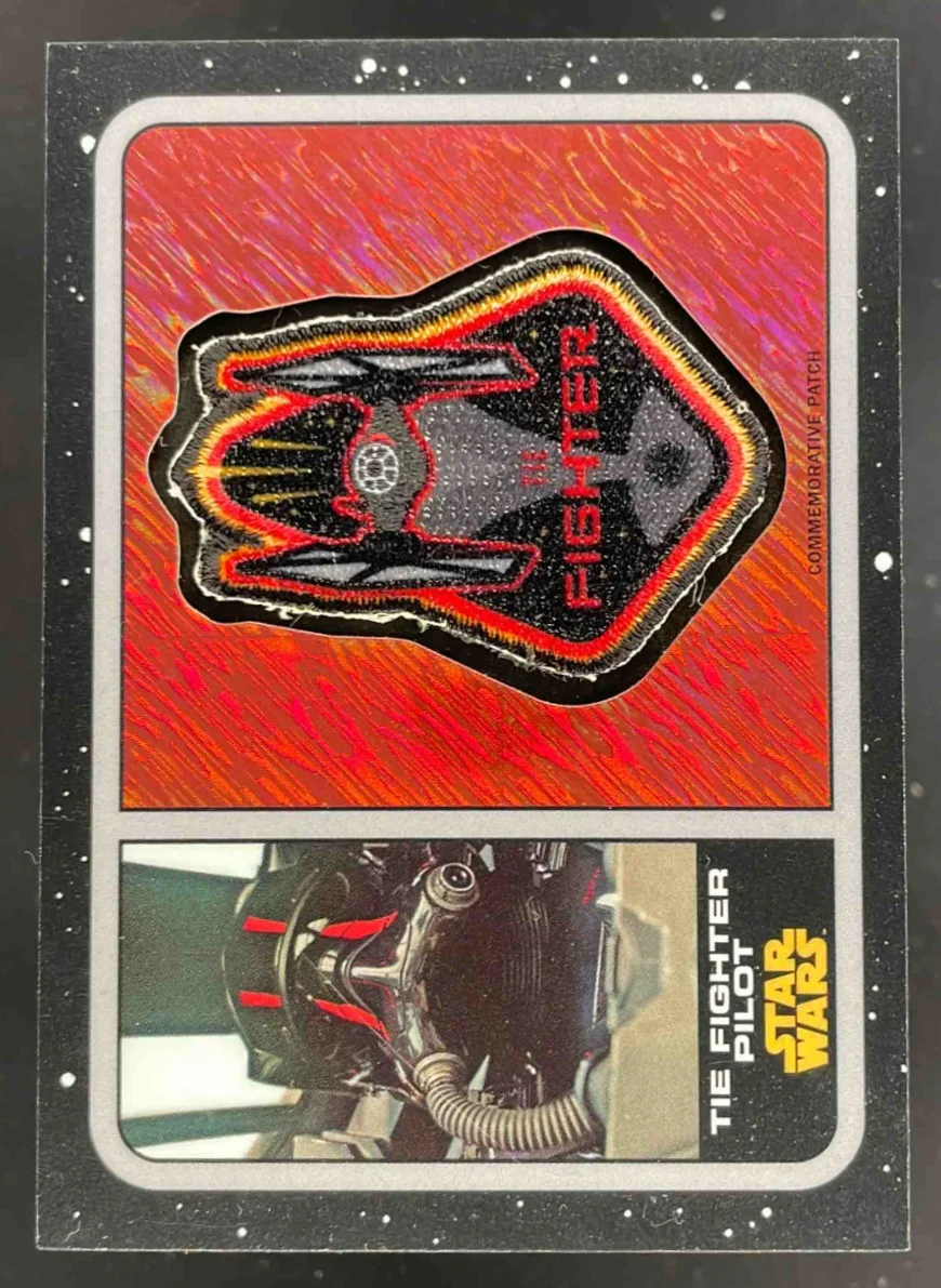 2016 Topps Star Wars Force Awakens Patch Relics Shimmer TIE Fighter Pilot /199