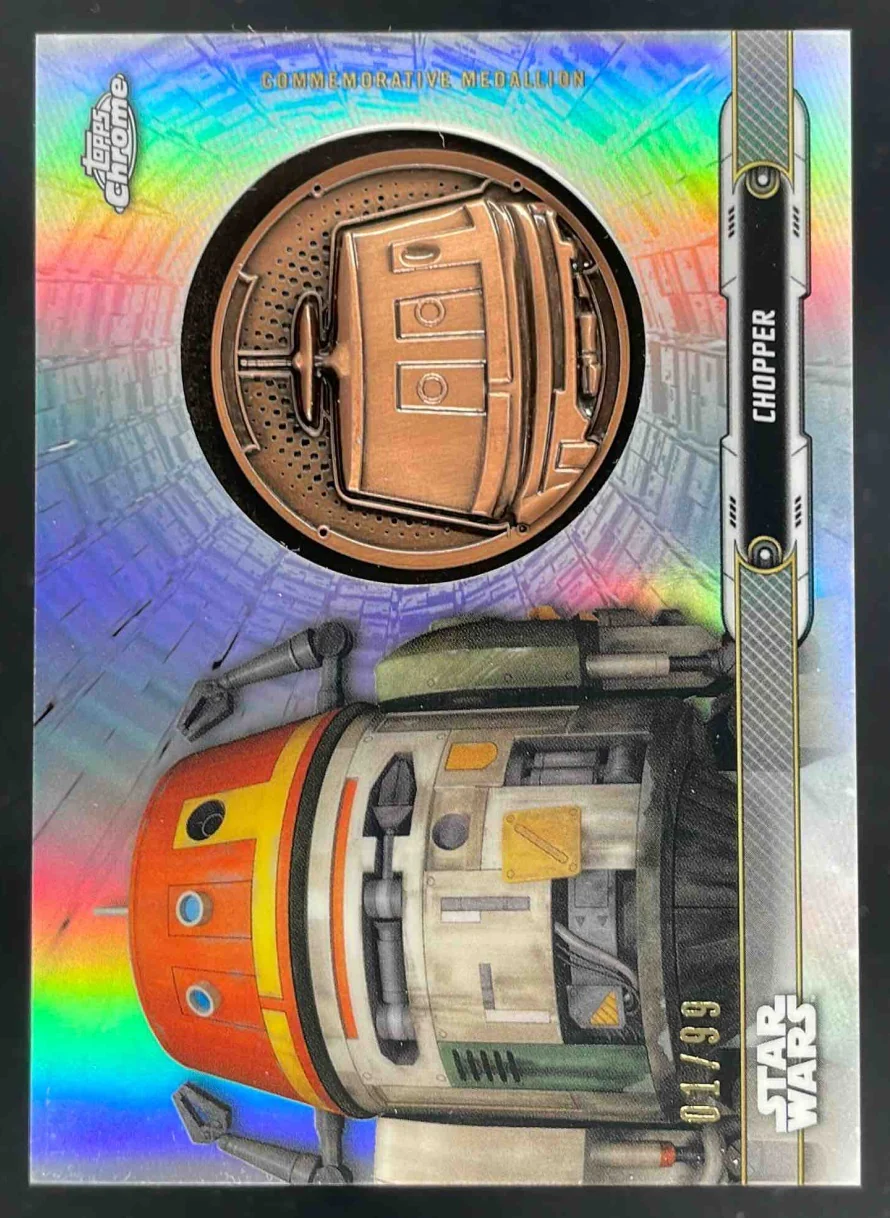 2019 Topps Star Wars Legacy Droid Medallion Relic #DC-CH Chopper Chopper /99