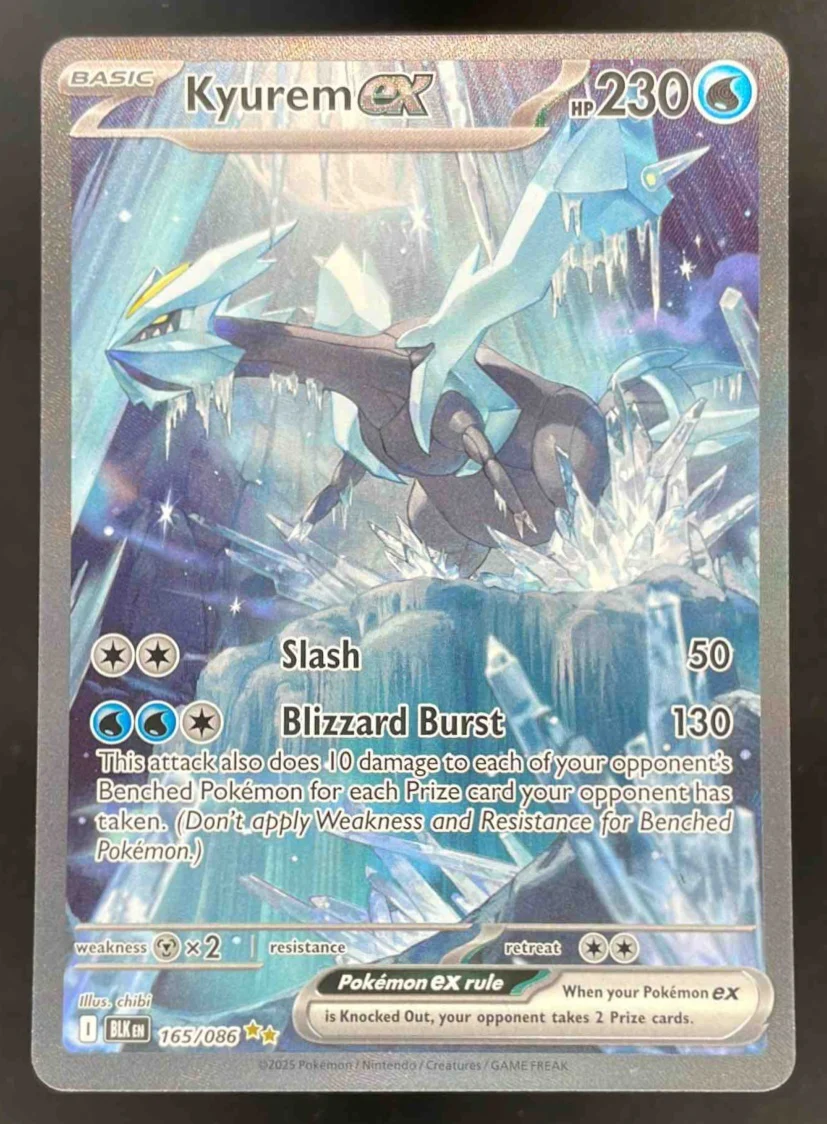 2025 Pokemon Black Bolt #165/086 Kyurem ex Special Illustration Rare