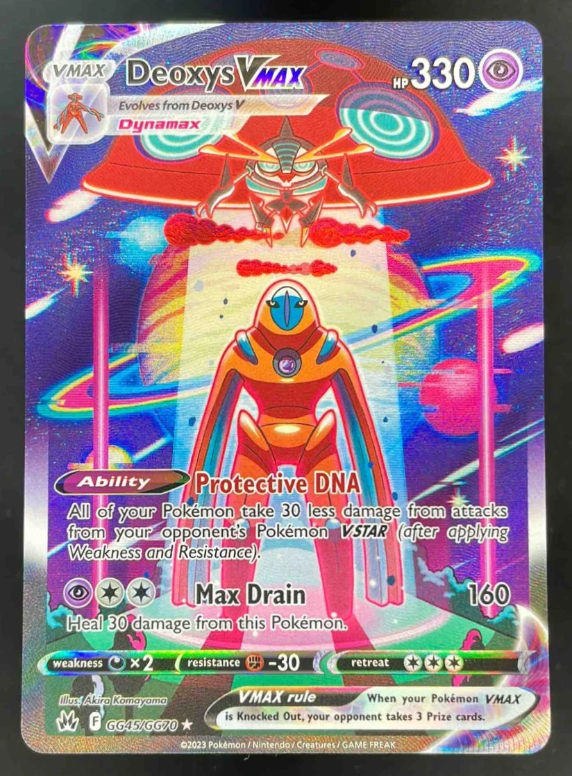 2023 Pokemon Sword & Shield Crown Zenith Galarian Gallery #GG45/GG70 Deoxys VMAX